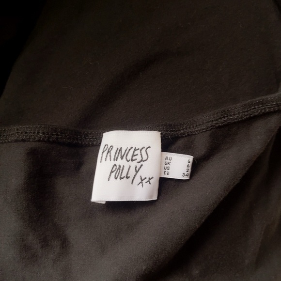 Princess Polly Elegant Black Long Sleeve Dress backless - Picture 7 of 7